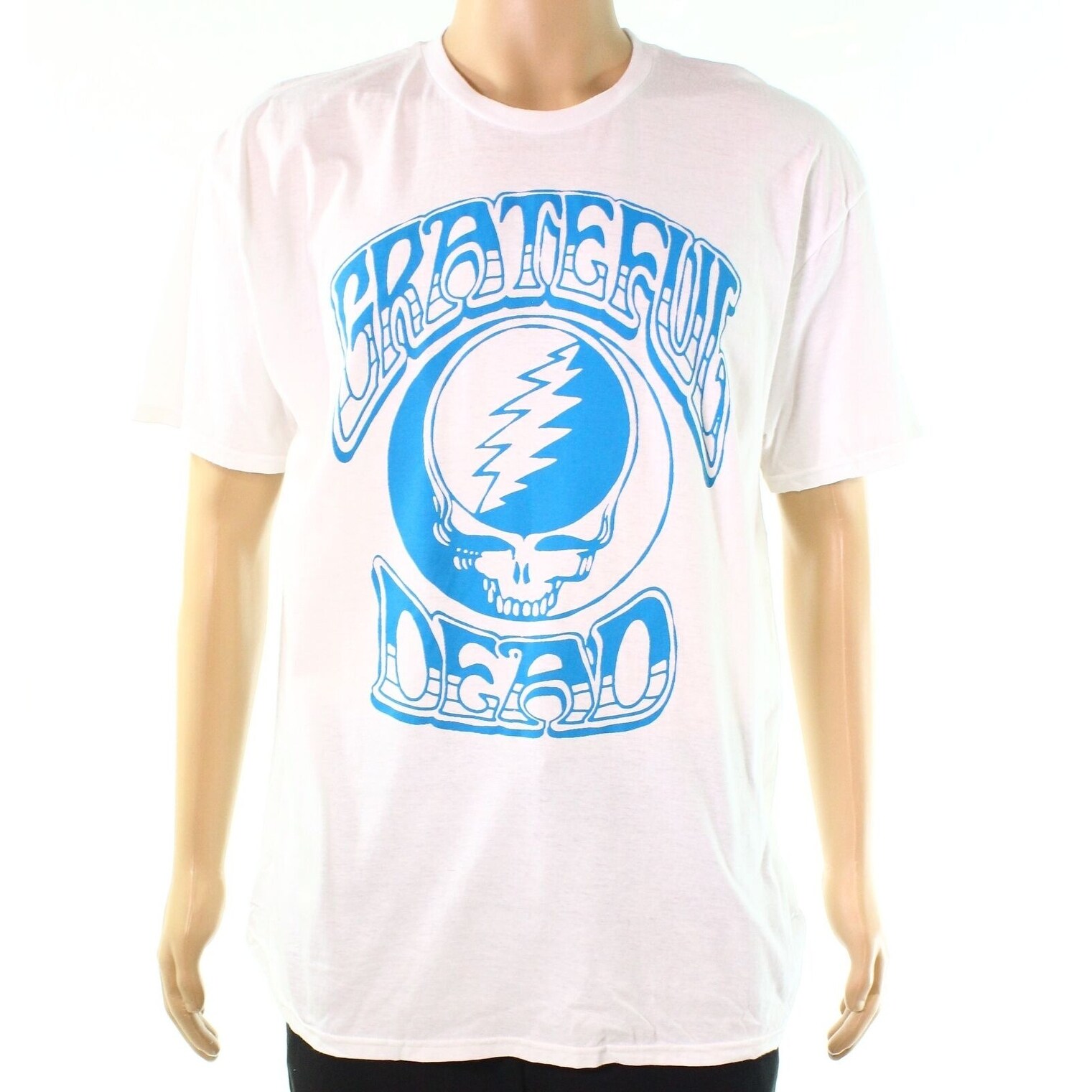 Shop Grateful Dead White Blue Mens Size 2xl Logo Graphic Print Tee