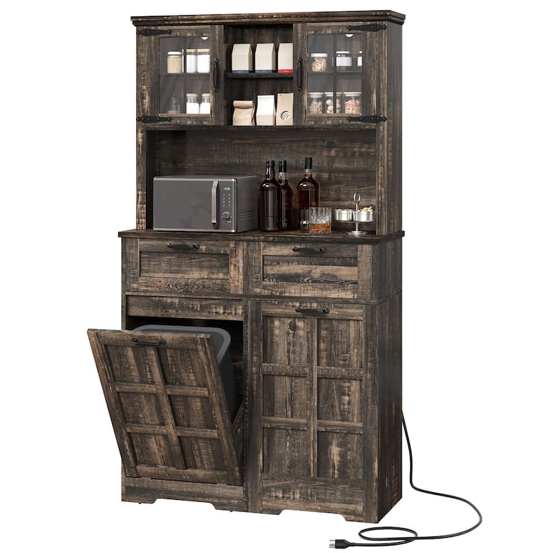 Farmhouse Kitchen Pantry Storage Cabinet