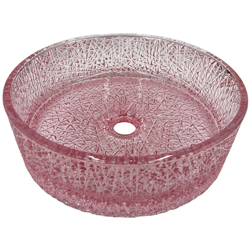 Stadium 16" & 14" Round Basin Glass Bathroom Vessel Sink