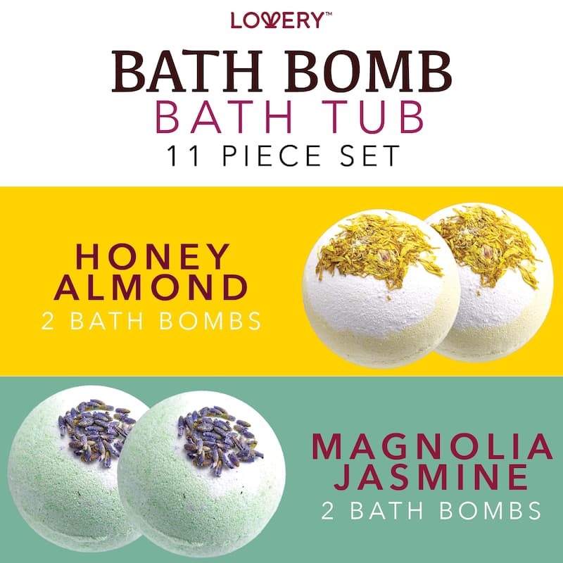 Lovery Lovery Bath Bombs Gift Set - 10 XL Bath Fizzies with Shea & Coco Butter - Multi-Scented - 10 pc