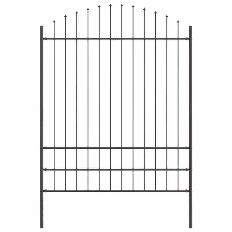 vidaXL Garden Fence Grey Powder-Coated Steel