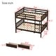 preview thumbnail 14 of 58, Rubber Wood Bunk Bed Frame with 2 Drawers,Convertible into 2 Beds