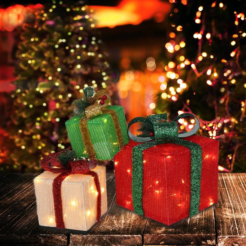 Christmas Lighted Gift Box