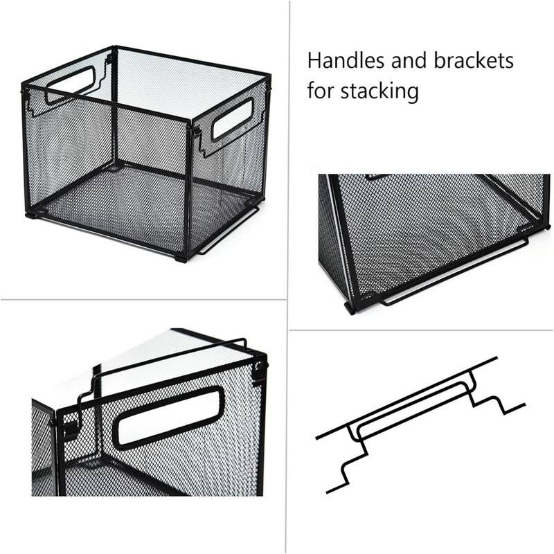 Metal File Holder Filing Box Black