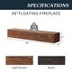 preview thumbnail 10 of 9, Grondin Wall-Mounted Rustic Wood Fireplace Mantel Handcrafted Farmhouse Fireplace Nantel Shelves Floating Mantel Wall Shelf