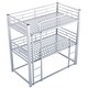 preview thumbnail 14 of 14, Metal Triple Bunk Beds, 3 Twin Bunk Beds for Kids Teens Boys Grils,Metal Heavy Duty Bunk Bed with Guardrail and Ladder