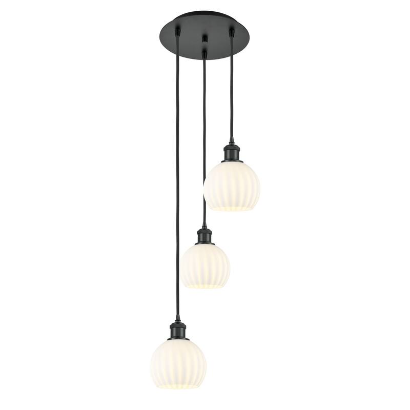 Innovations Lighting 113B-3P-13-13 White Venetian Pendant White