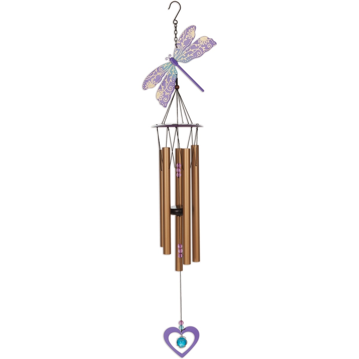 Lavander Gold Dragonfly Chime - CA95349