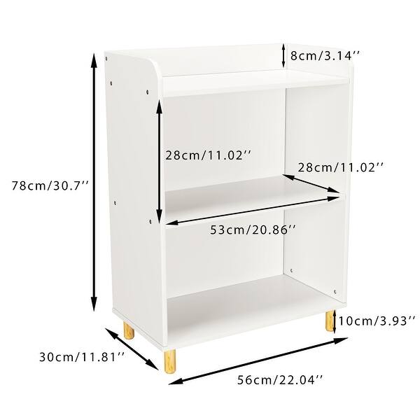 dimension image slide 0 of 2, 3-Tier Children's Book Display Bookcase
