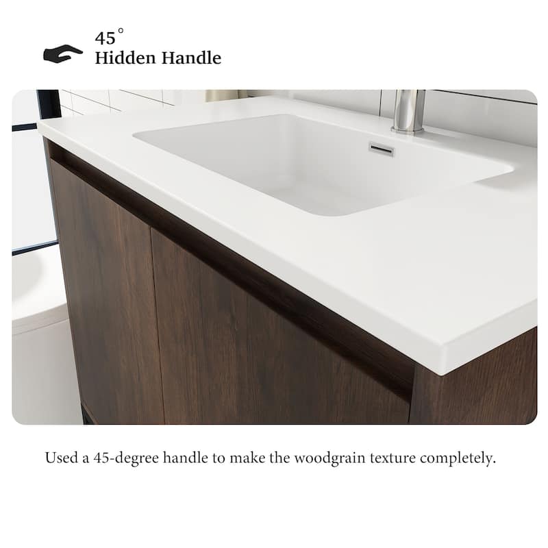 30-inch Freestanding Bath Vanity with Cultured Mable Top