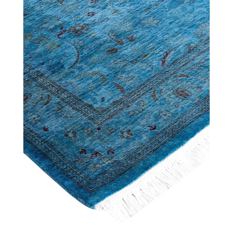 Fine Vibrance One-of-a-Kind Hand-Knotted Area Rug - Blue, 3' 1" x 5' 4" - 3' 1" x 5' 4"