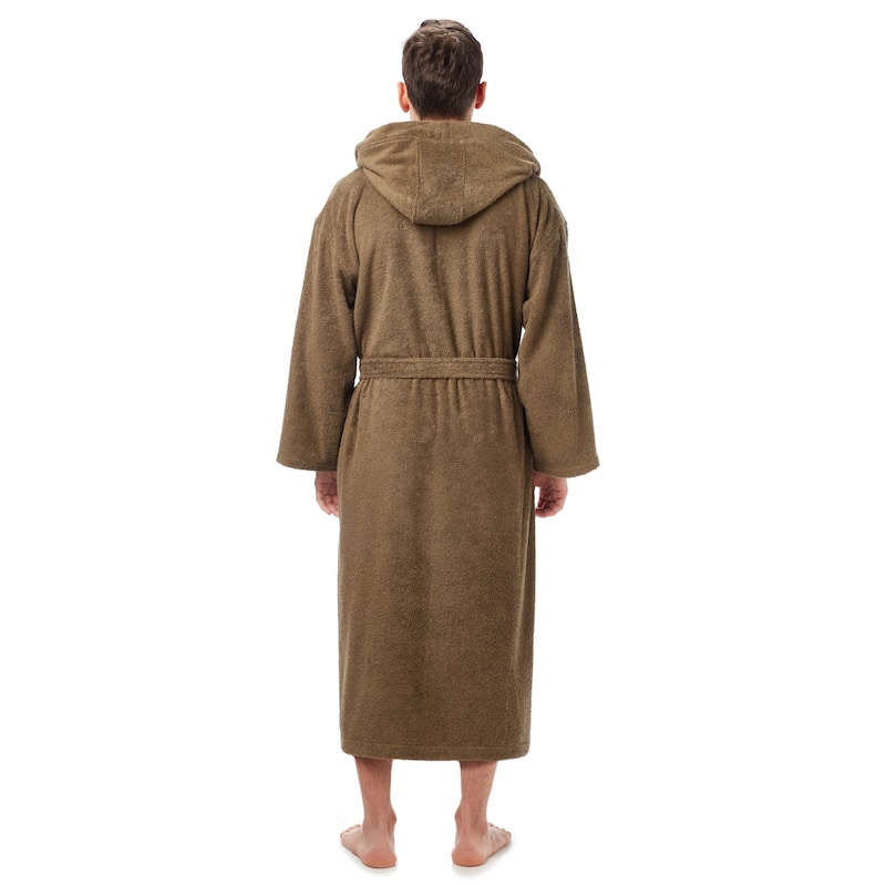 Men's Turkish Cotton Hooded Bathrobe