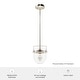 preview thumbnail 6 of 10, Hunter Karloff Clear Glass Bell-Shaped Pendant - Kitchen Island, Dining Room, Entry - Modern Farmhouse, Rustic, Industrial