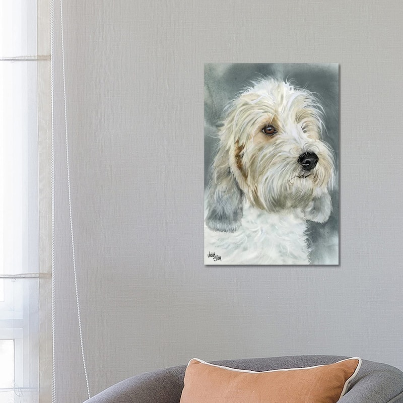 iCanvas "Happy Go Lucky - Petit Basset Griffon Vendeen" by Judith Stein Canvas Print - 26x18x1.5