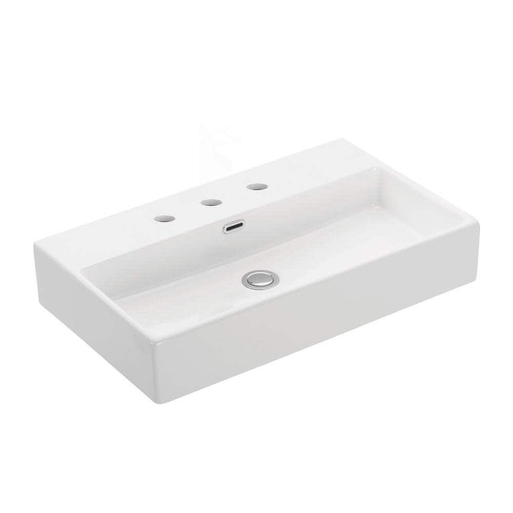 WS Bath Collections Quattro 27-5/8" Rectangular Ceramic Vessel or Wall