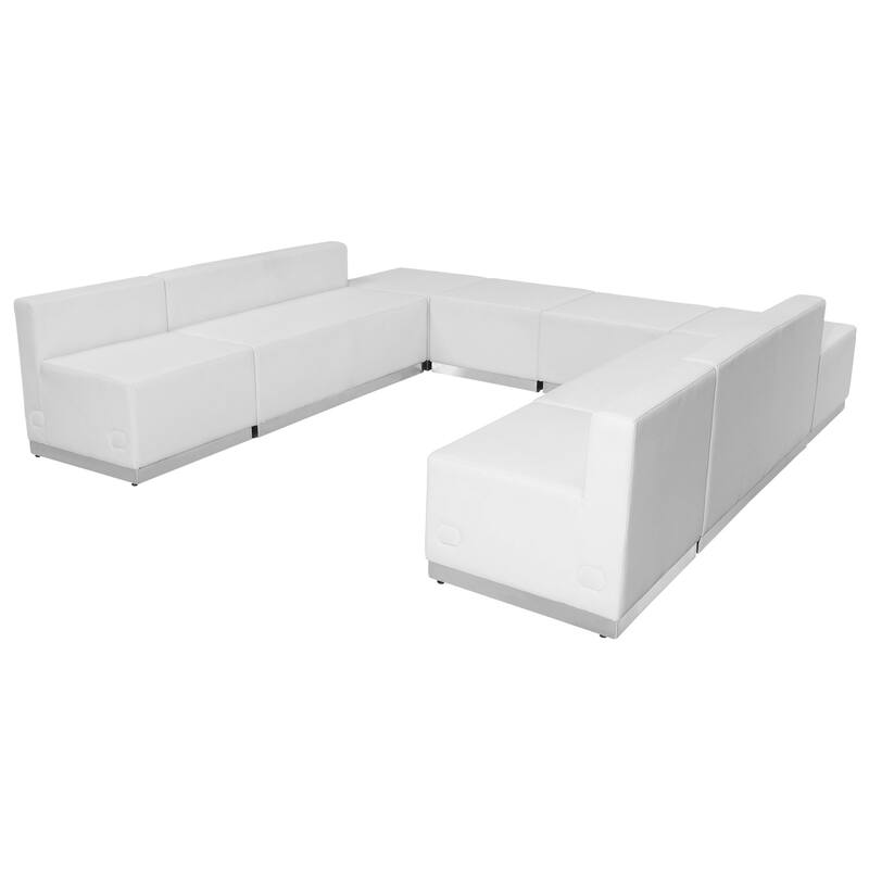 8 PC LeatherSoft Modular Reception Configuration w/Taut Back &Seat