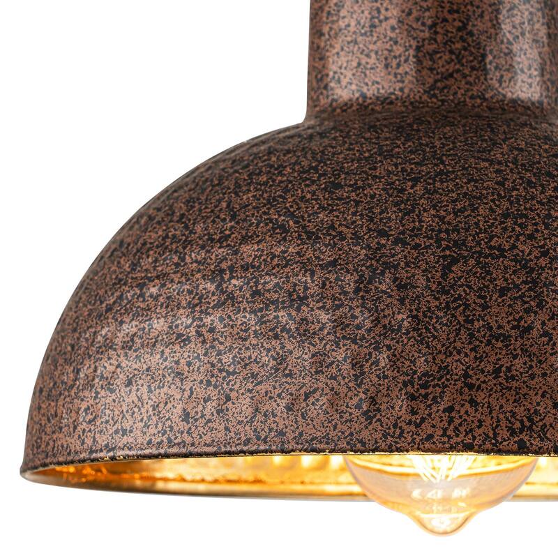 Industiral Farmhouse Small Hammered Dome Pendant Lights for Kitchen Island - Copper - W10.24"