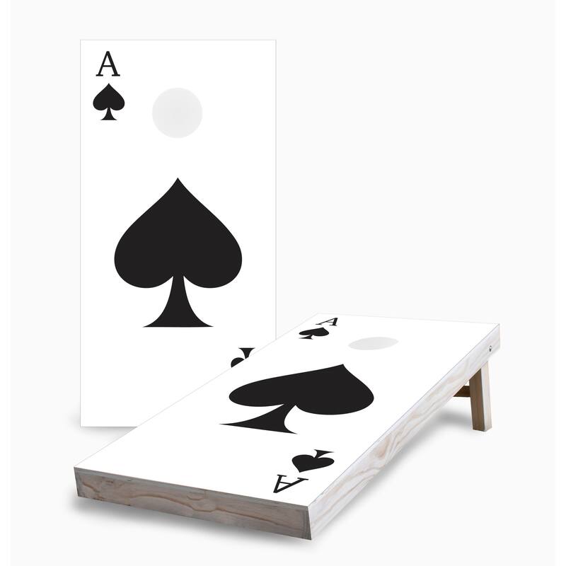Ace of Spades Corn Hole Board Set with Carry Case - 16 Years and Up