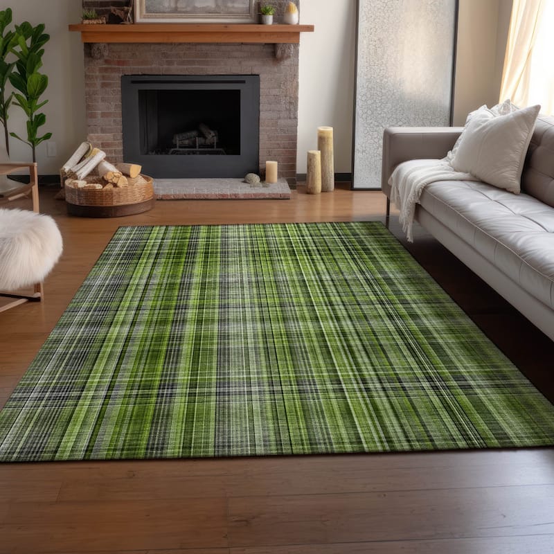 Premium Washable Super Soft Plaid Mayfield Rug
