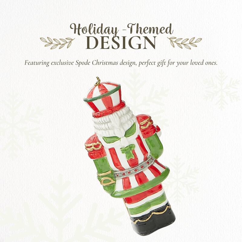 Spode Tree Candy Cane Nutcracker Ornament