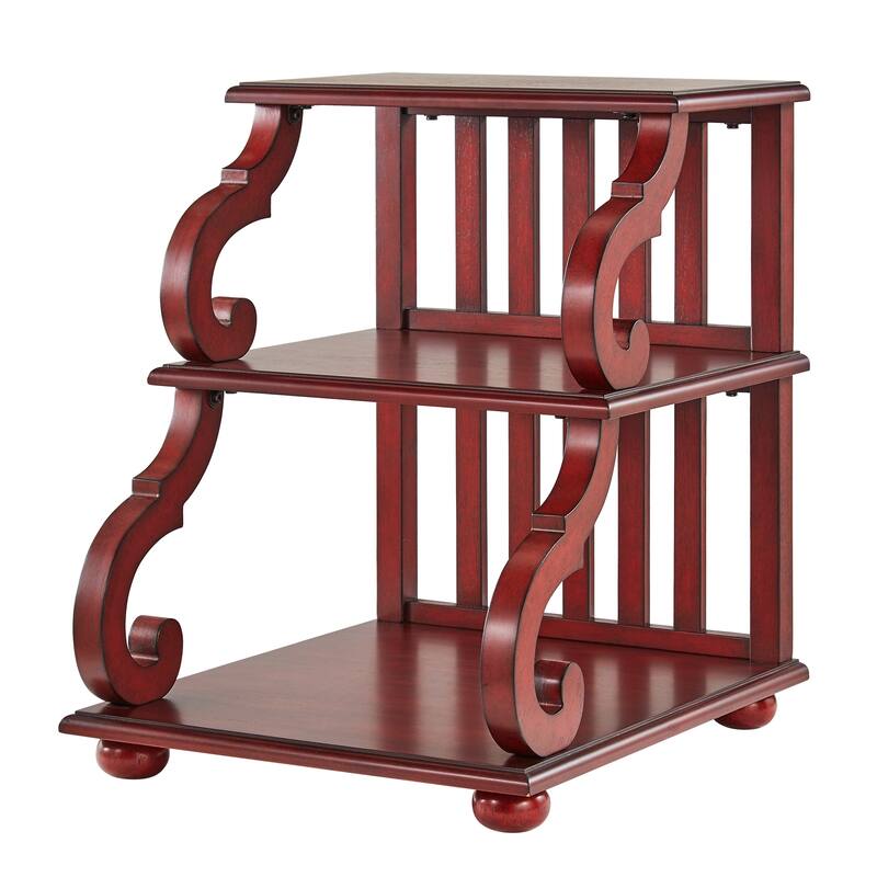 Lorraine Wood Scroll End Table by iNSPIRE Q Classic - Red