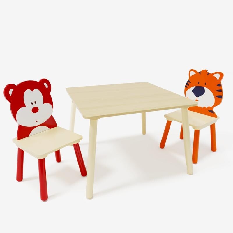 Animal table and chair set hot sale