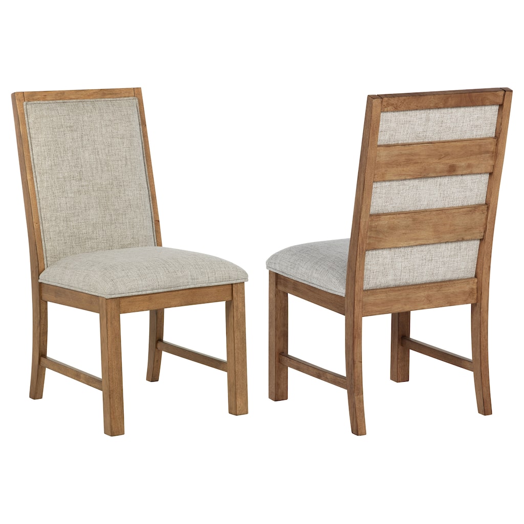 Bruner Upholstered Side Chair Natural Brown (Set of 2) - 20.00'' x 24.75'' x 38.00''