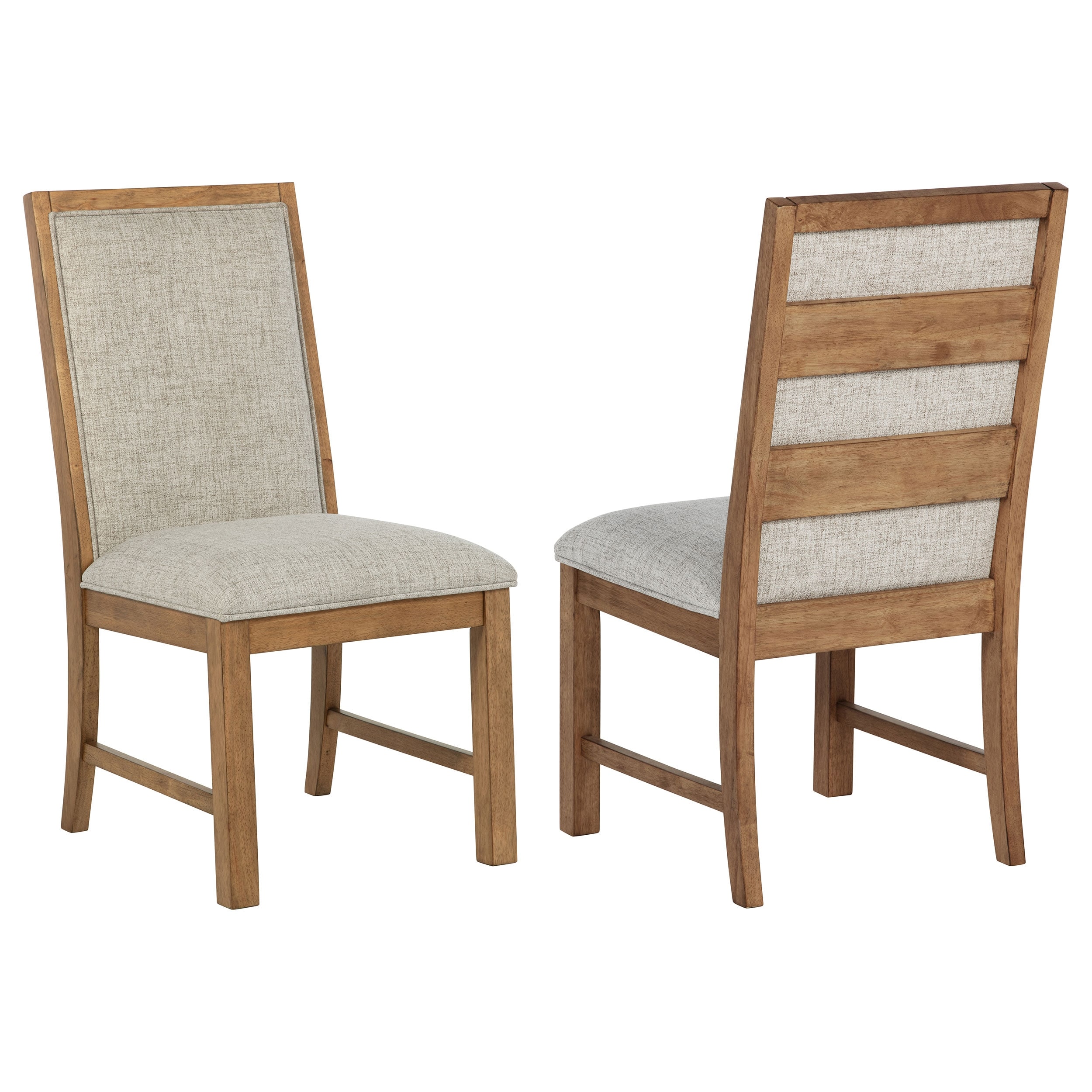 Survista Natural Brown Upholstered Dining Side Chair (Set of 2)
