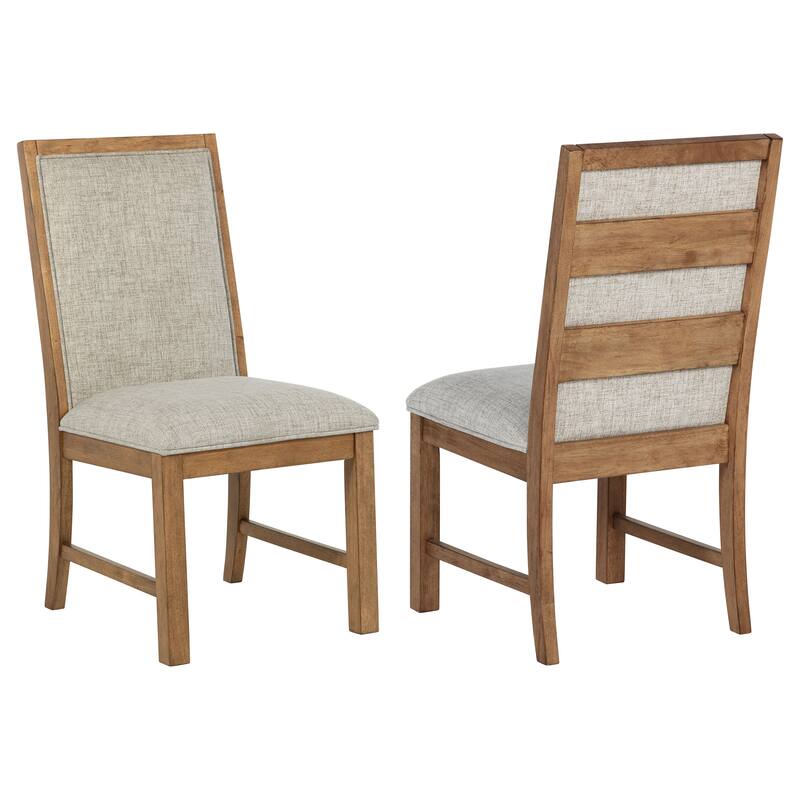 Survista Natural Brown Upholstered Dining Side Chair (Set of 2)