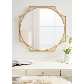 Kate and Laurel Rateau Scalloped Wall Mirror