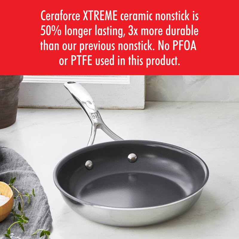 ZWILLING Energy Plus 8-inch Stainless Steel Ceramic Nonstick Fry Pan