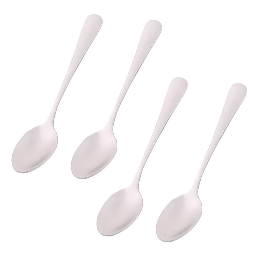 Kitchen Restaurant Stainless Steel Coffee Tea Spoon 12cm Length 4pcs - Silver Tone