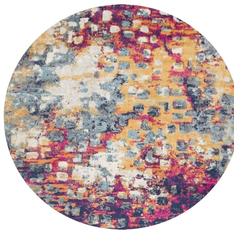 HomeRoots Codo Abstract Modern Square Area Rug