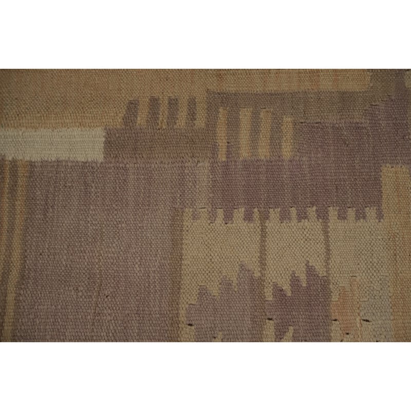 Hand Woven Oriental 100% Wool Carpet Southwestern Tribal Purples Kilim Area Rug - 7' 4'' X 5' 0''