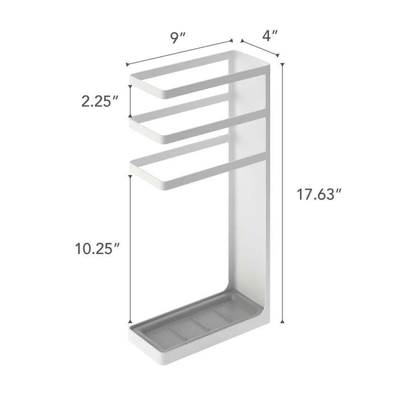 Yamazaki Home Umbrella Stand, Steel, Holds umbrellas at least 10.5" long - L 4.13 x W 9.06 x H 17.72 inches