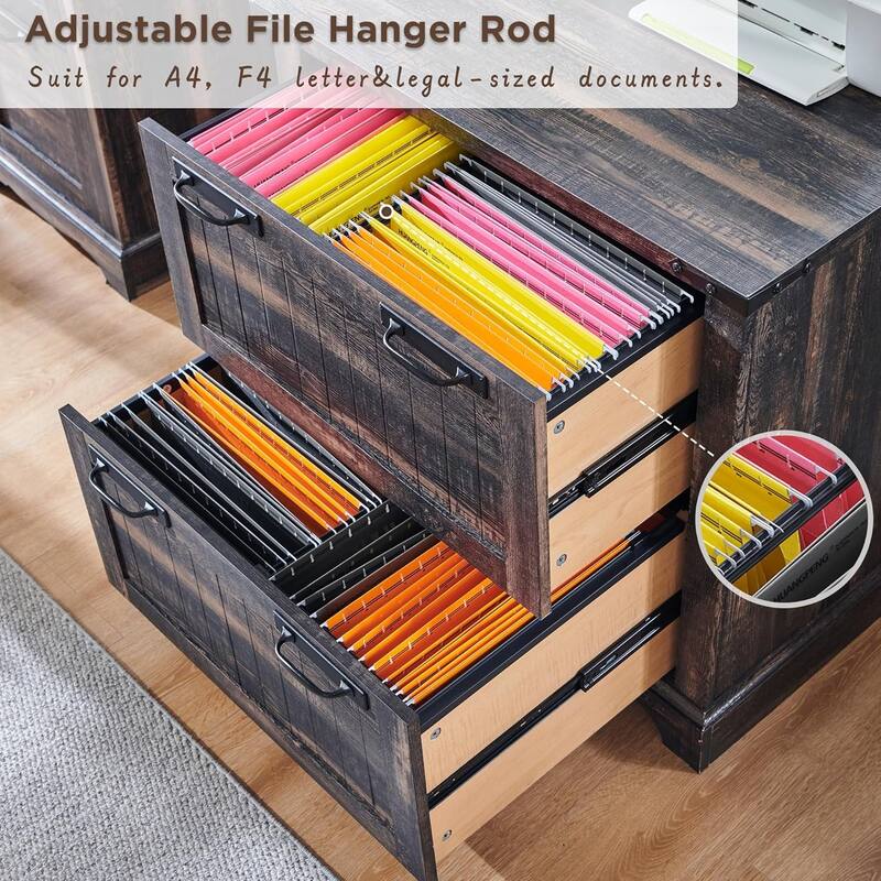 Farmhouse File Cabinet, Wood Filing Cabinets, Office Storage Cabinet