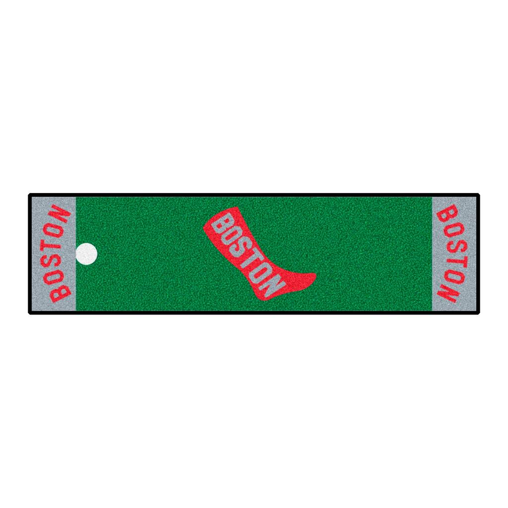MLB - Boston Red Sox Retro Collection Putting Green Mat - 1.5ft. x 6ft. - (1908) - 1.5ft. X 6ft.