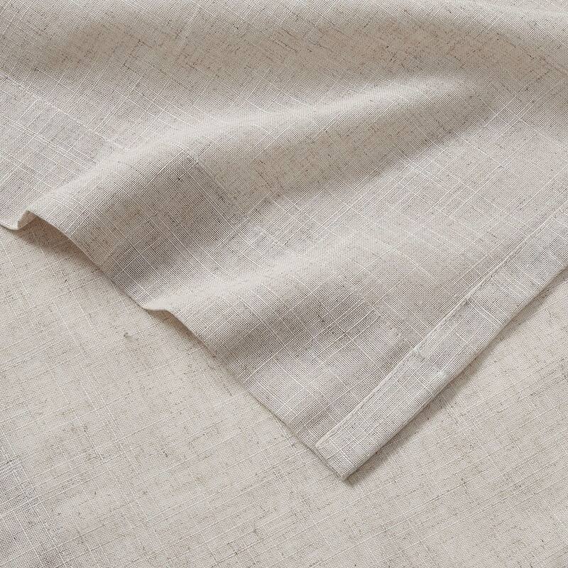 Linen Blend Light Filtering Curtain Panel Pair(2 Pcs Window Panels)