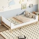 preview thumbnail 20 of 35, Twin Bed with Headboard, Footboard,Built-in Bed-end Book Storage Rack White