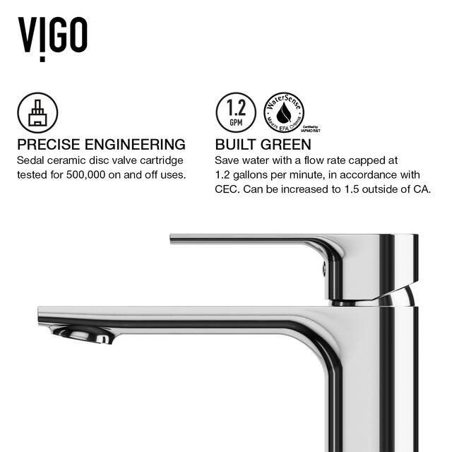 VIGO Davidson Single Hole Bathroom Faucet