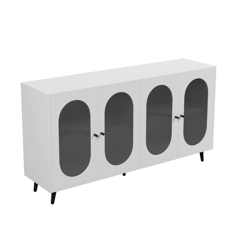 60" Buffets and Sideboards - Modern Accent Sideboard Cabinet with Acrylic Doors