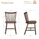 preview thumbnail 10 of 22, Solid Wood Spindle Dining Chairs Set of 4 - 18" H