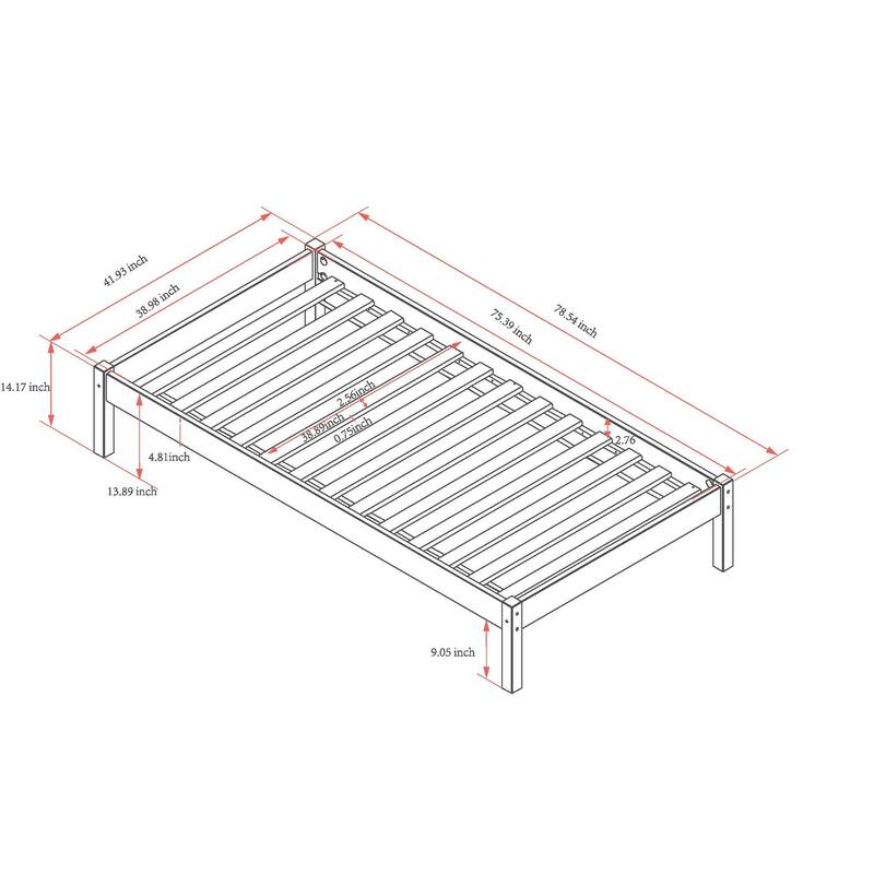 Basic Pine Platform Bed