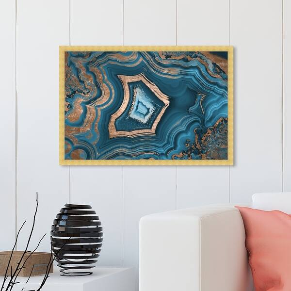 Shop Oliver Gal Dreaming About You Geode Abstract Framed Wall