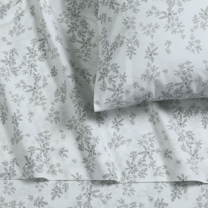 Solid or Printed 300 Thread Count Cotton Percale Extra Deep Pocket
