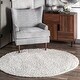 preview thumbnail 47 of 50, Brooklyn Rug Co Sauls Solid Shag Tassel Area Rug 5' Round - Ivory