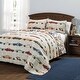 preview thumbnail 1 of 7, Twin Size Lightweight Race Cars 2 Piece Kids Quilt Set Blue-Orange-Grey
