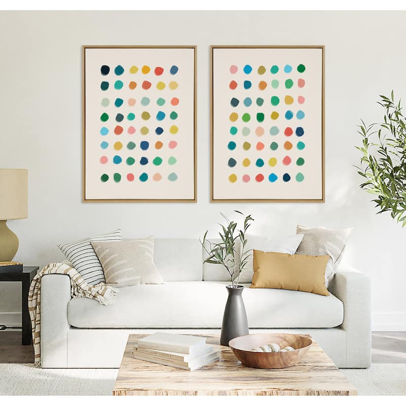 Kate and Laurel Sylvie Meditation 1 and 2 Framed Canvas by Kelly Knaga