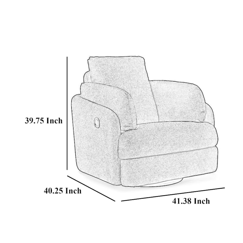 Meso Swivel Manual Glider Recliner Chair, Ink Blue Nuvella Polyester