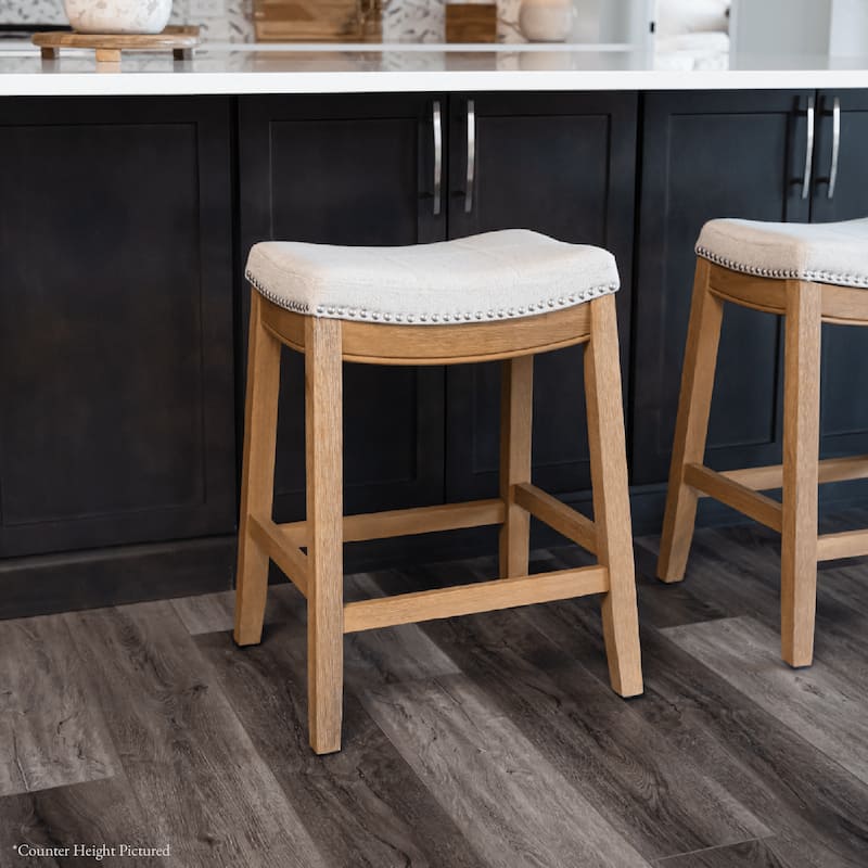 Maven Lane 31" Sophia Backless Bar Height Kitchen Stool - Single - Aged Natural